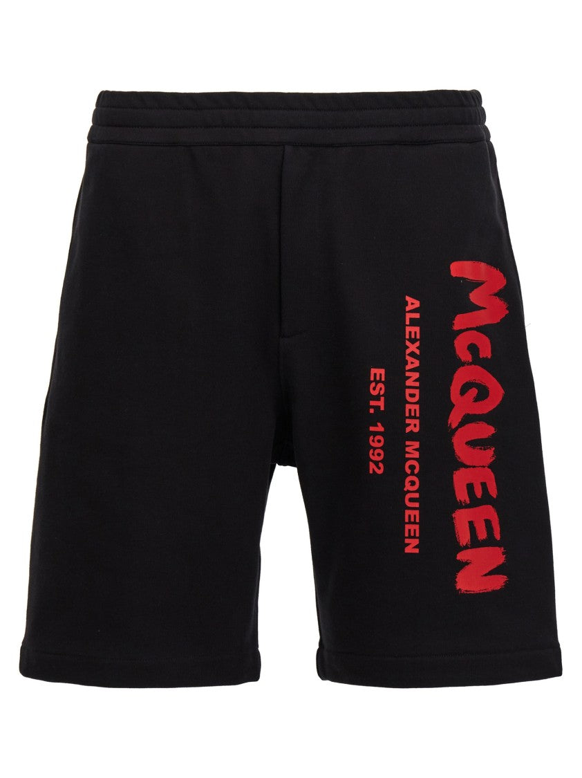 Mcqueen 'Graffiti' Bermuda Shorts