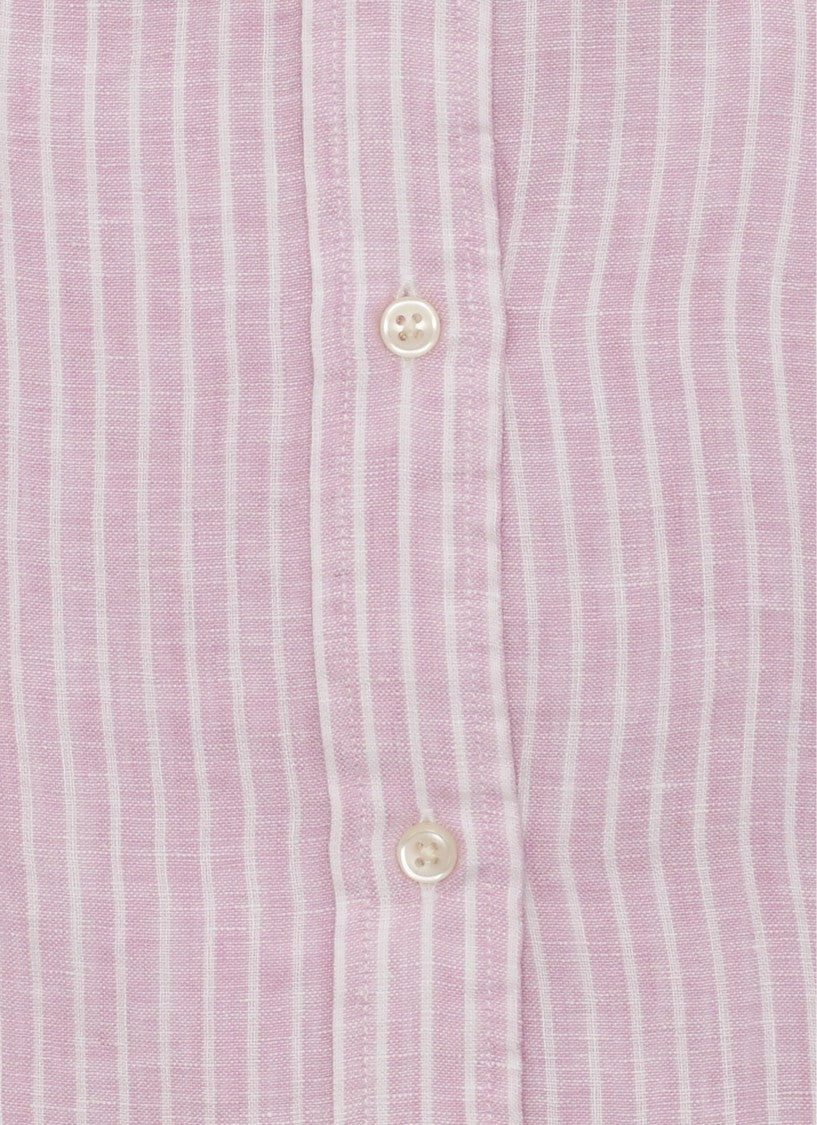 Polo Ralph Lauren Pink Striped Pony Linen Shirt