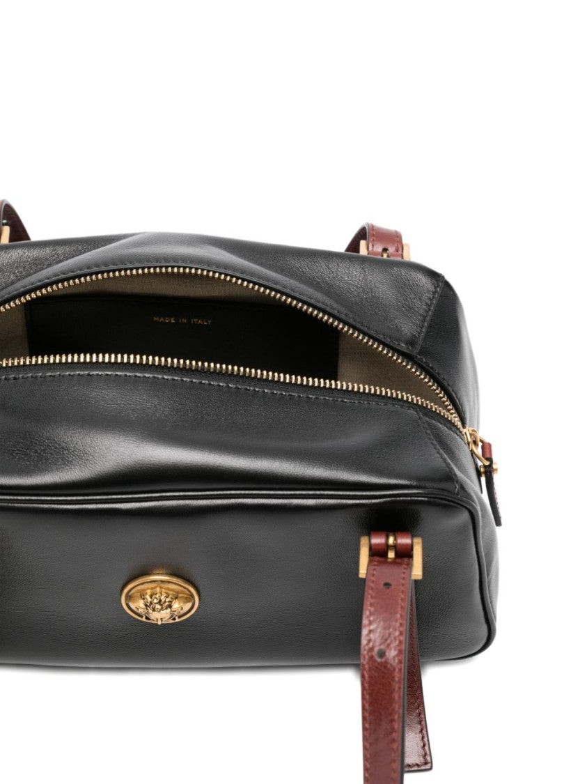 Versace Rectangular Handbag In Smooth Silk And Nylon