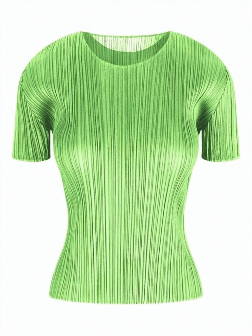Pleats Please Pleated Texture Short-Sleeved Top
