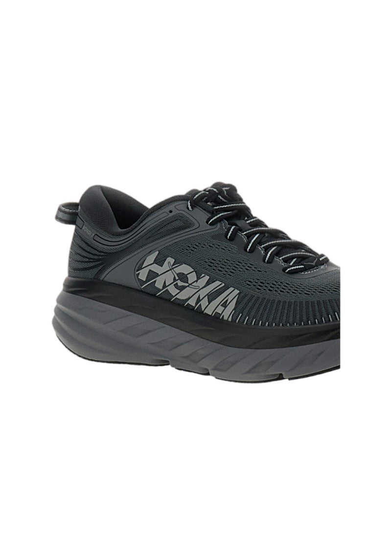 Hoka Black Bondi 7 Mesh Sneakers