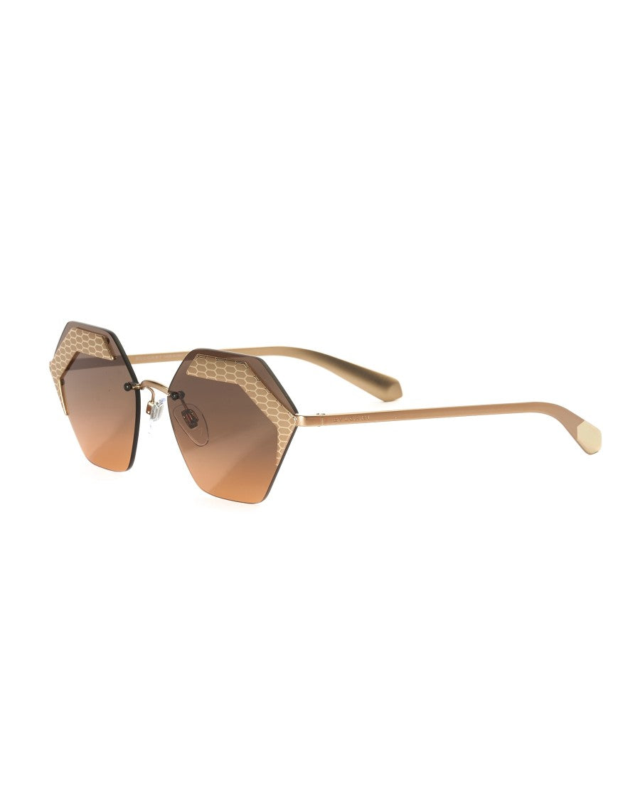 Bulgari Gradient Brown Lens Sunglasses