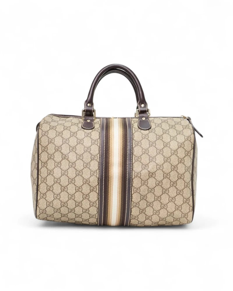 Gucci Medium Boston Web Gg Supreme