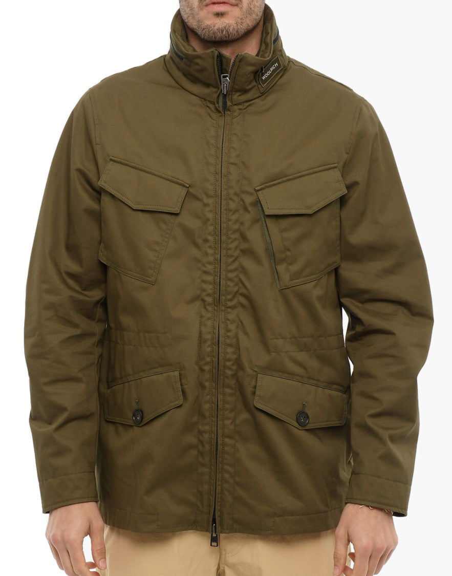Woolrich Army Olive Cotton Utility Field Jacket