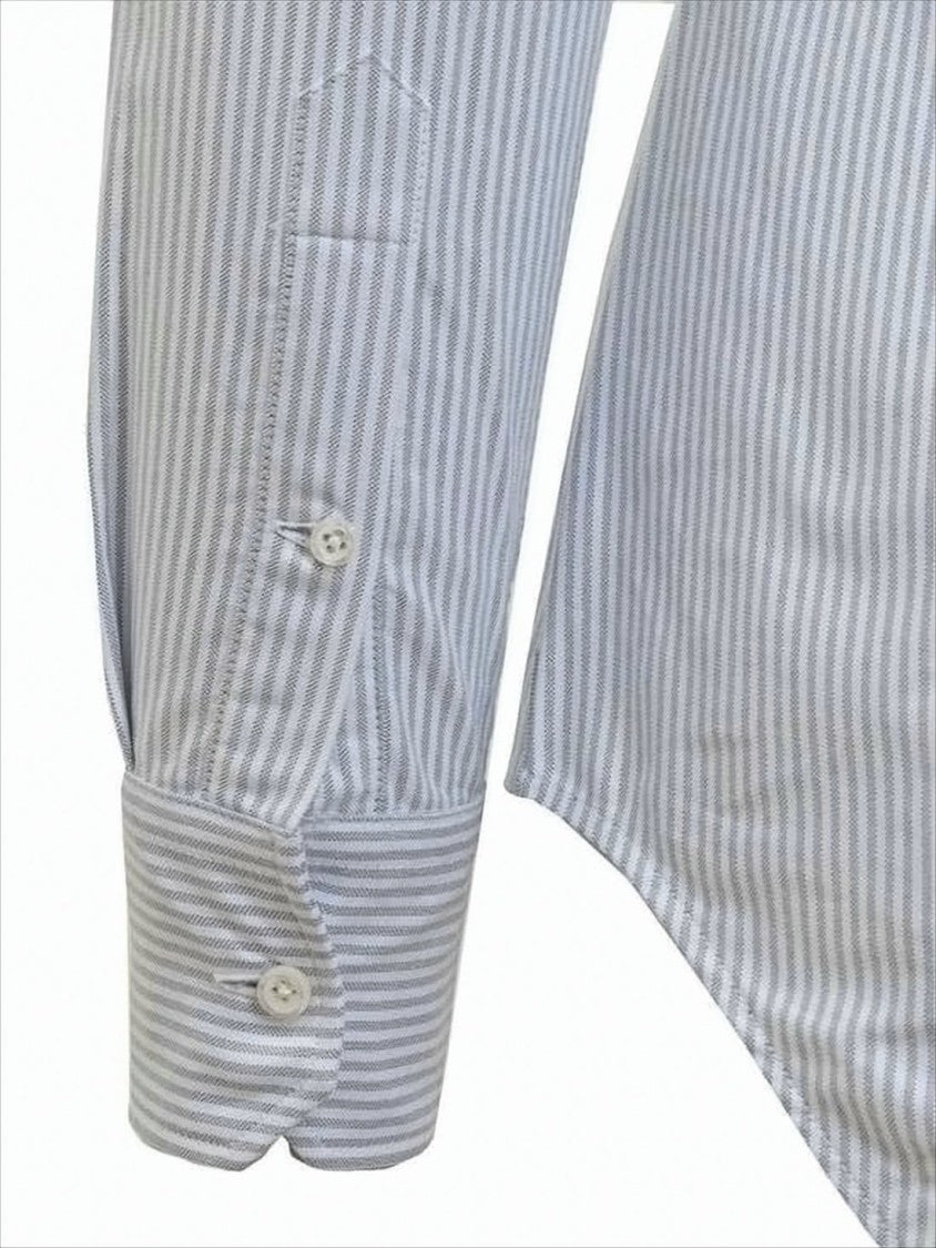 Thom Browne Button-Down Shirt With Striped Arm Bands