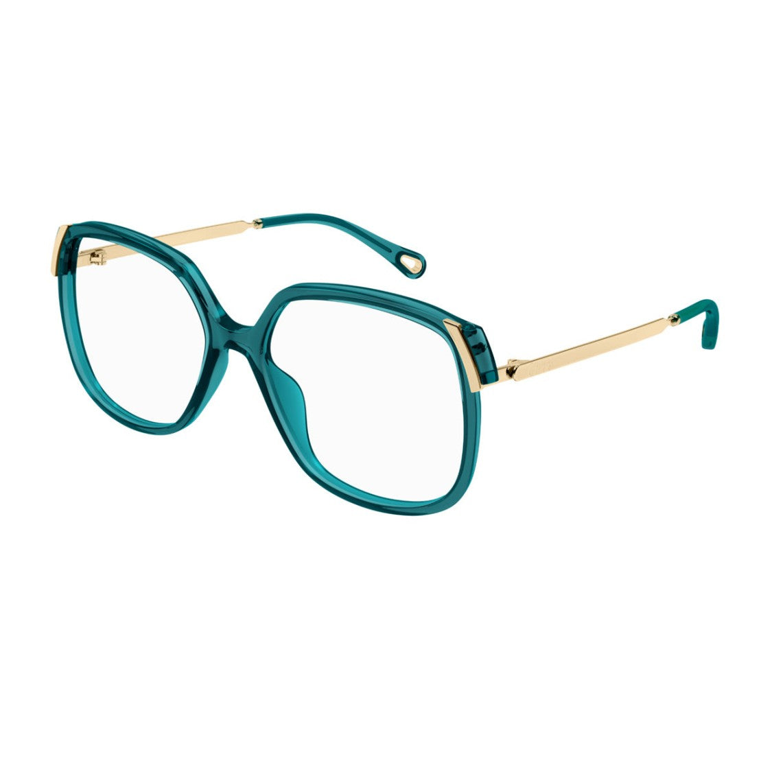 Chloé Green Aly Oversized Square Acetate Sunglasses