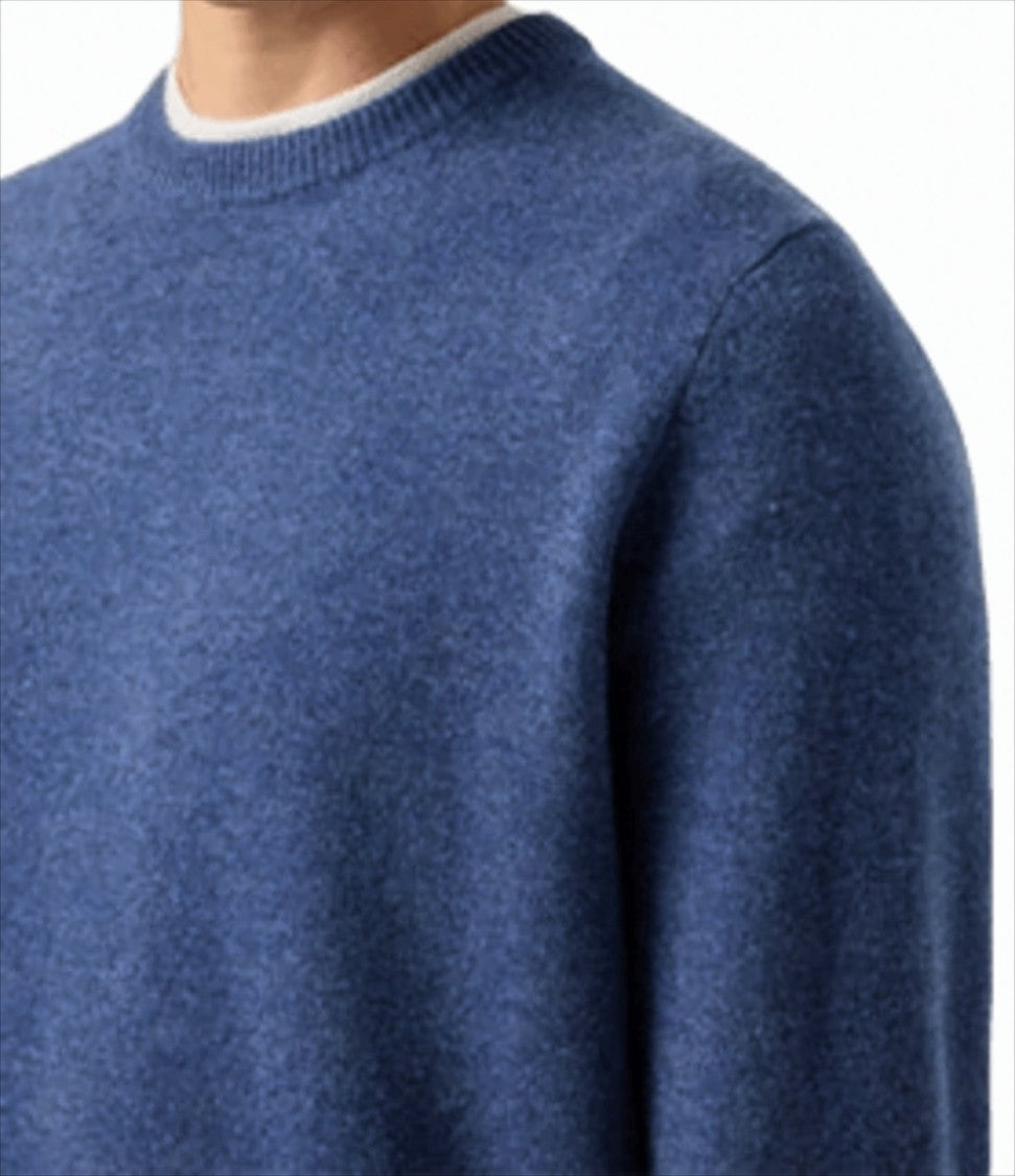 Mc2 Saint Barth Denim Sweatshirt With Ribbed Detailing