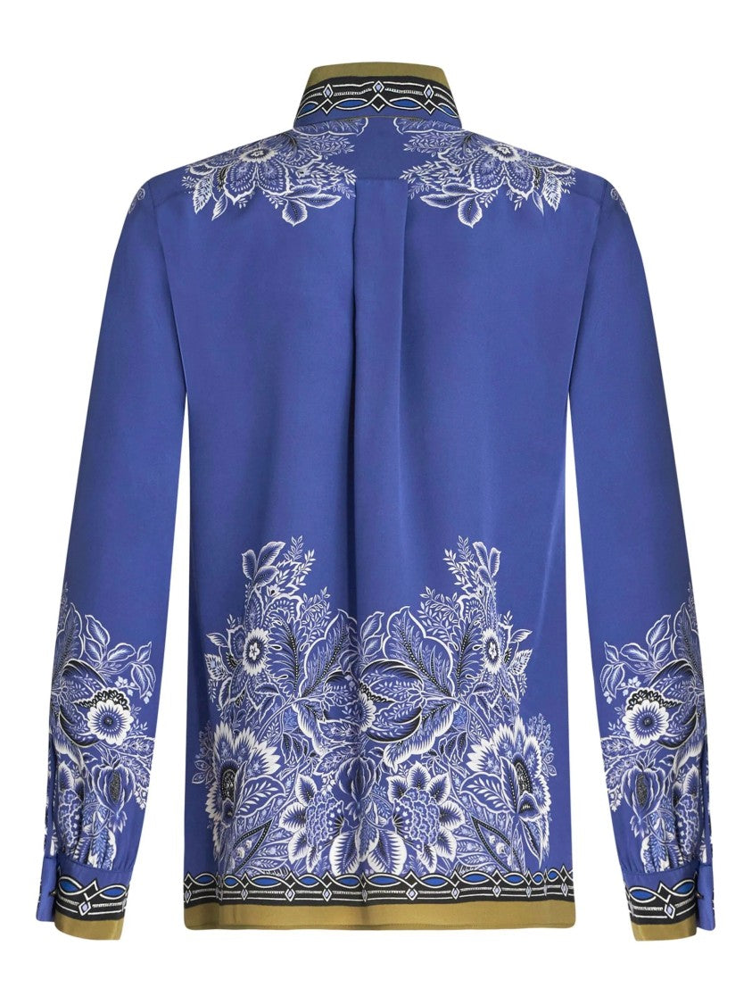 Etro Intricate Floral Embroidered Long Sleeve Shirt