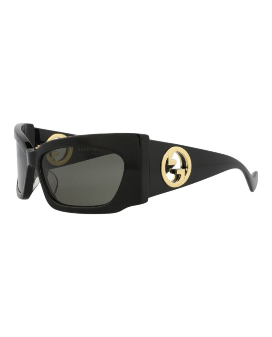 Gucci Shield-Frame Recycled Acetate Sunglasses