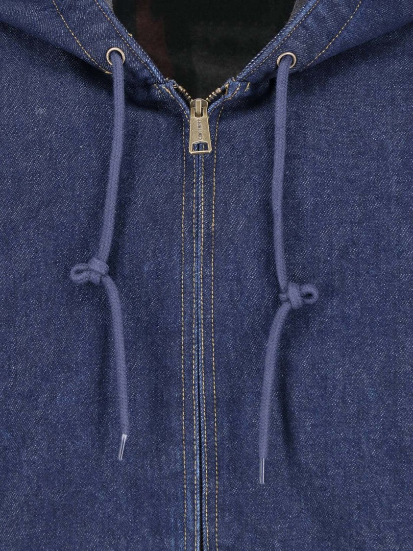 Carhartt Wip Blue Og Active Cotton Denim Hooded Jacket