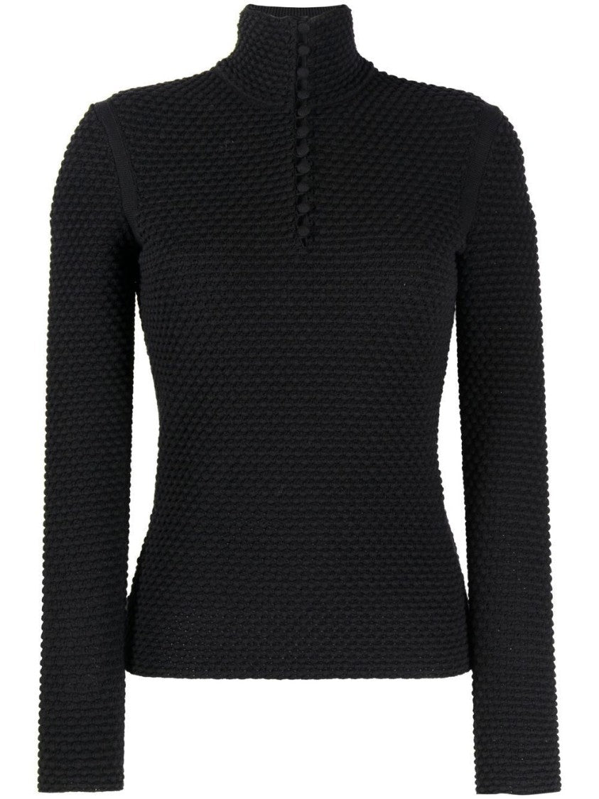 Salvatore Ferragamo Long Sleeves Mock-Neck Sweater