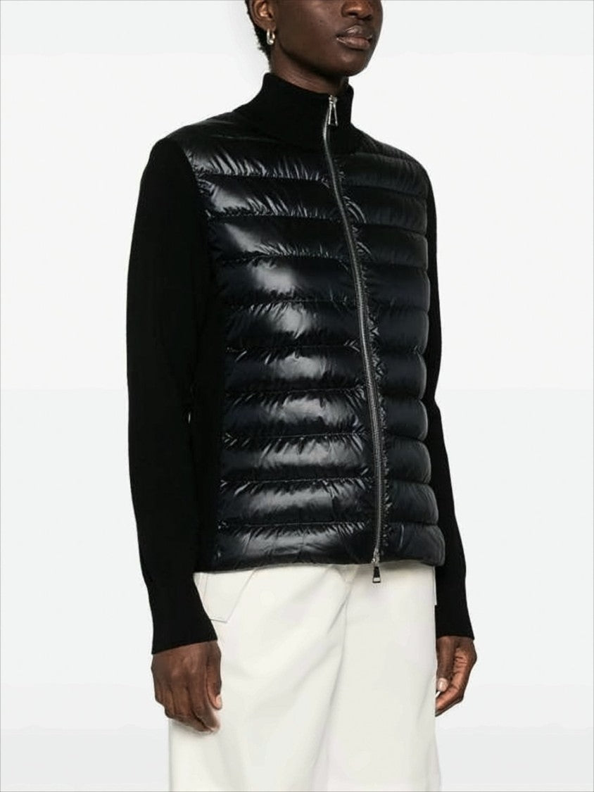 Moncler Quilted Cardigan With Sporty Elegance