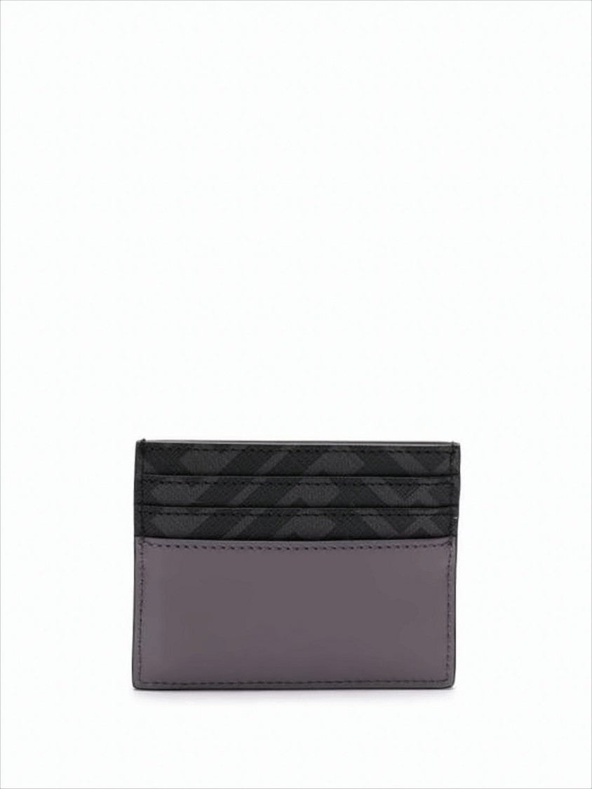 Fendi Textured Calf Leather Cardholder With Silver Logo Accent