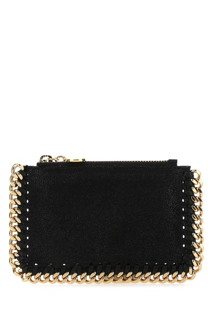 Stella Mccartney Black Shaggy Deer Falabella Card Holder