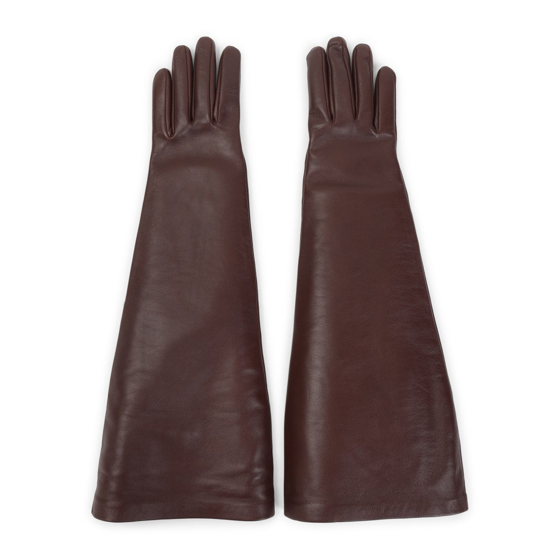 Saint Laurent Dark Brown Nappa Leather Gloves