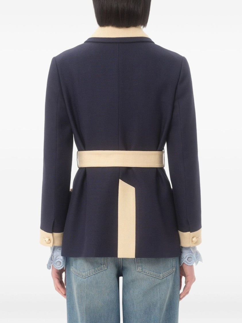 Valentino Garavani Structured Jacket With Belted Waist