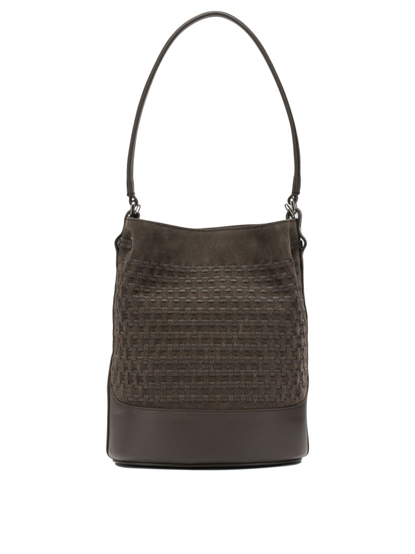 Zanellato Textured Leather Shoulder Bag With Accents