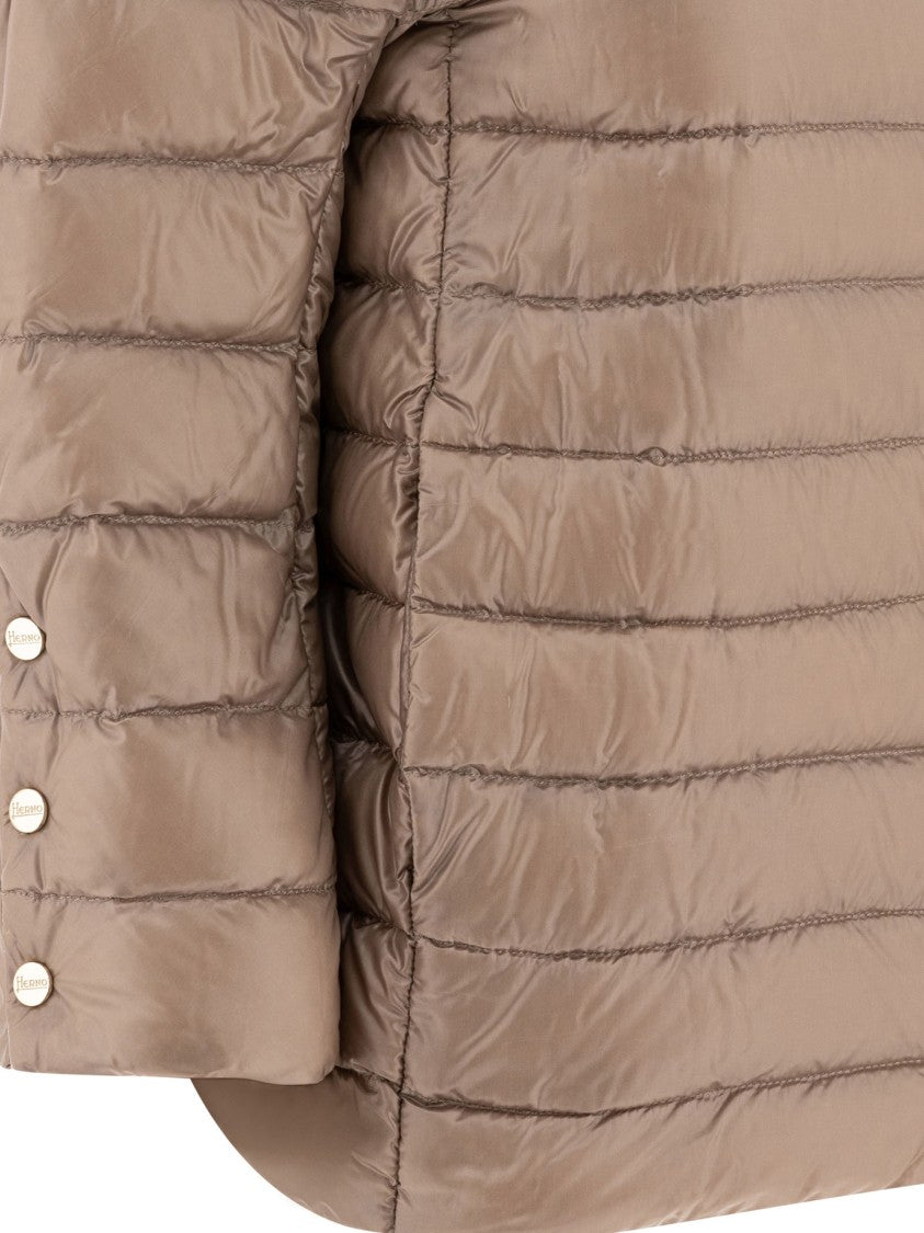 Herno Short Padded Jacket With High Collar