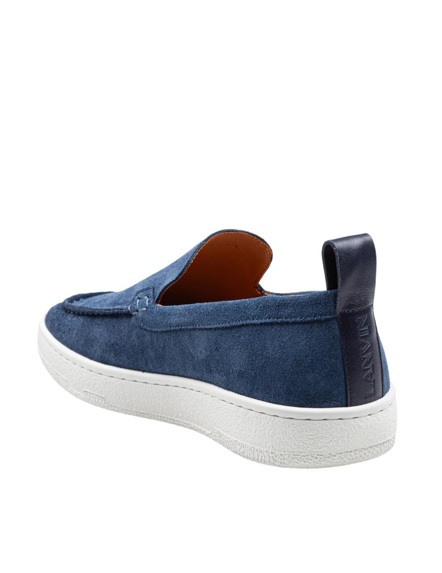 Lanvin Suede Slipper Navy Blue Color