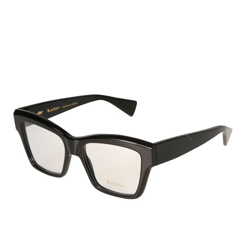 Kador Charm Bold Rectangular Frame Sunglasses In Glossy Black Finish