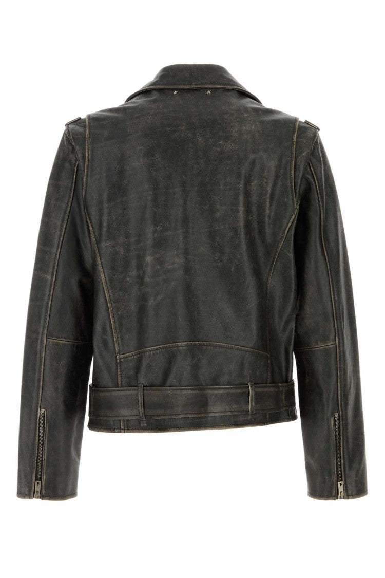 Golden Goose Slate Leather Jacket