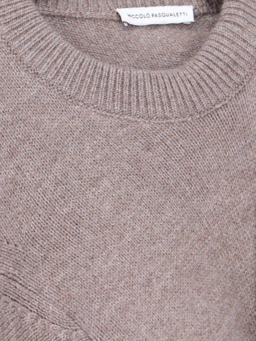 Niccolò Pasqualetti Asymmetrical Unstructured Sweater In Beige