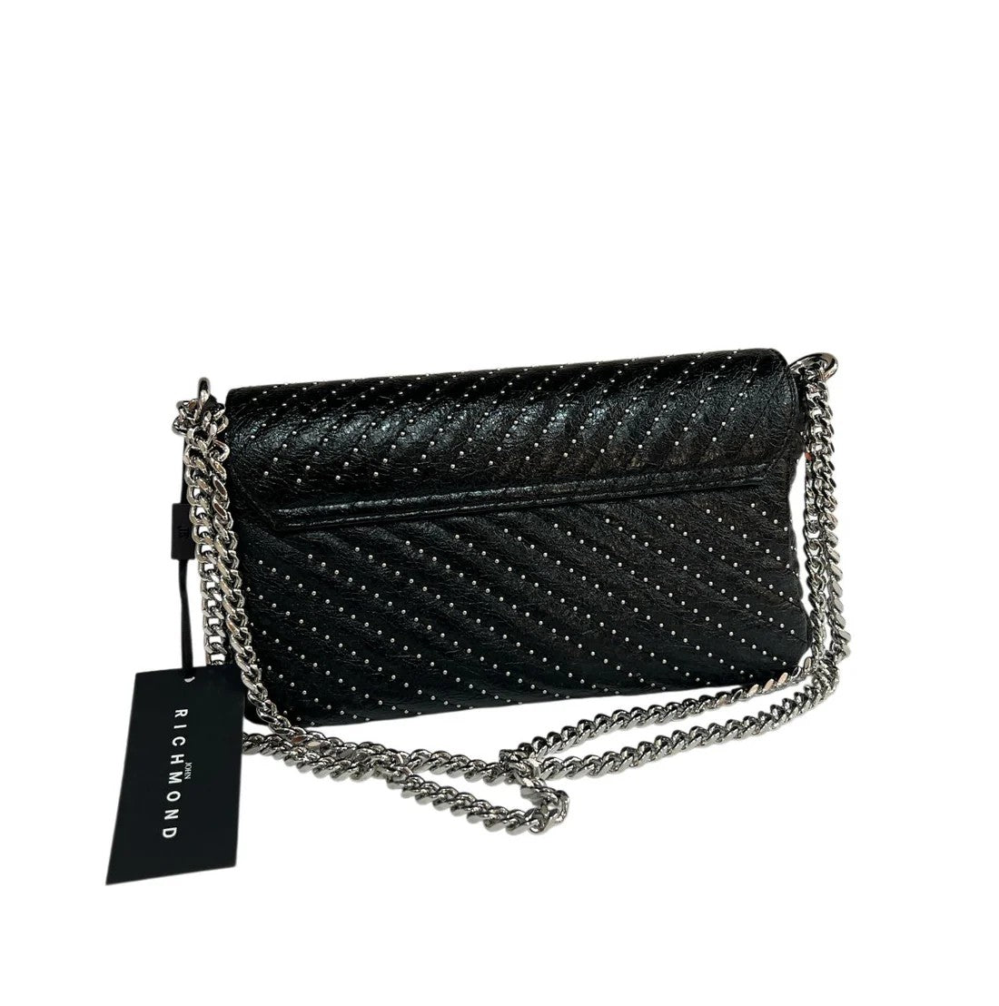 Richmond Black Pu Shoulder Bag