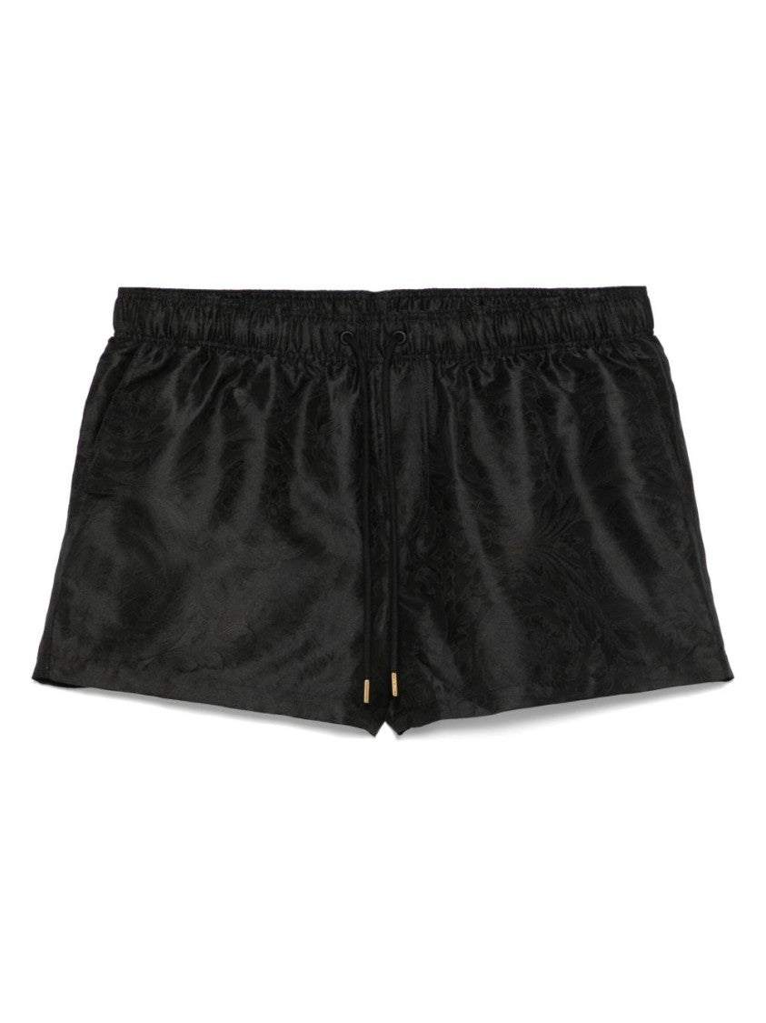 Versace Textured Black Swim Shorts