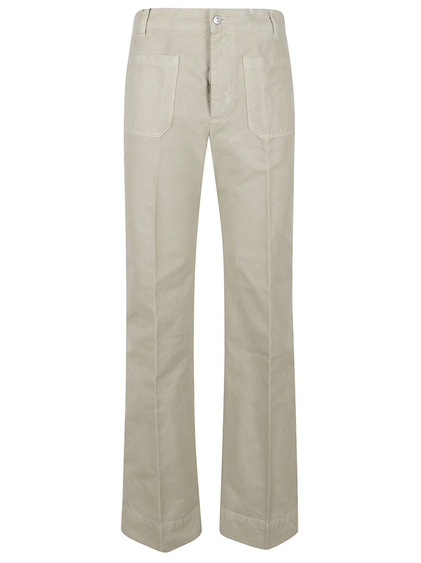 Victoria Beckham Straight-Leg Denim Jeans With Flared Hem