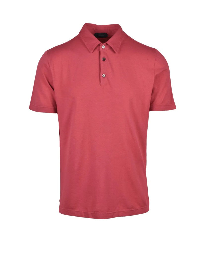 Zanone Red Cotton Polo Shirt