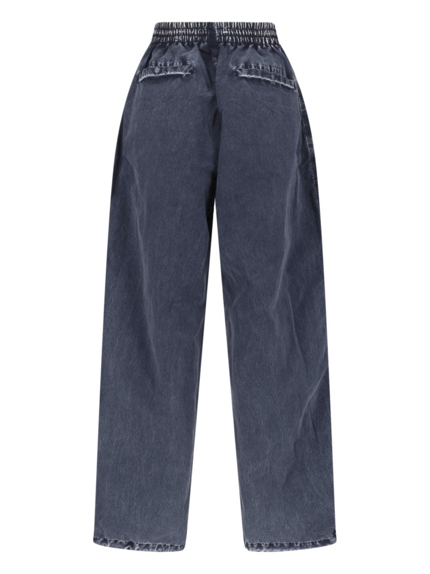 Diesel Relaxed Wide-Leg Trousers With Adjustable Hem