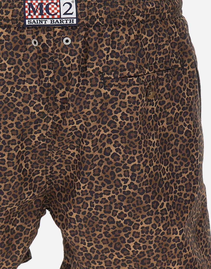 Mc2 Saint Barth Leopard Lighting Micro Fantasy Swim Shorts