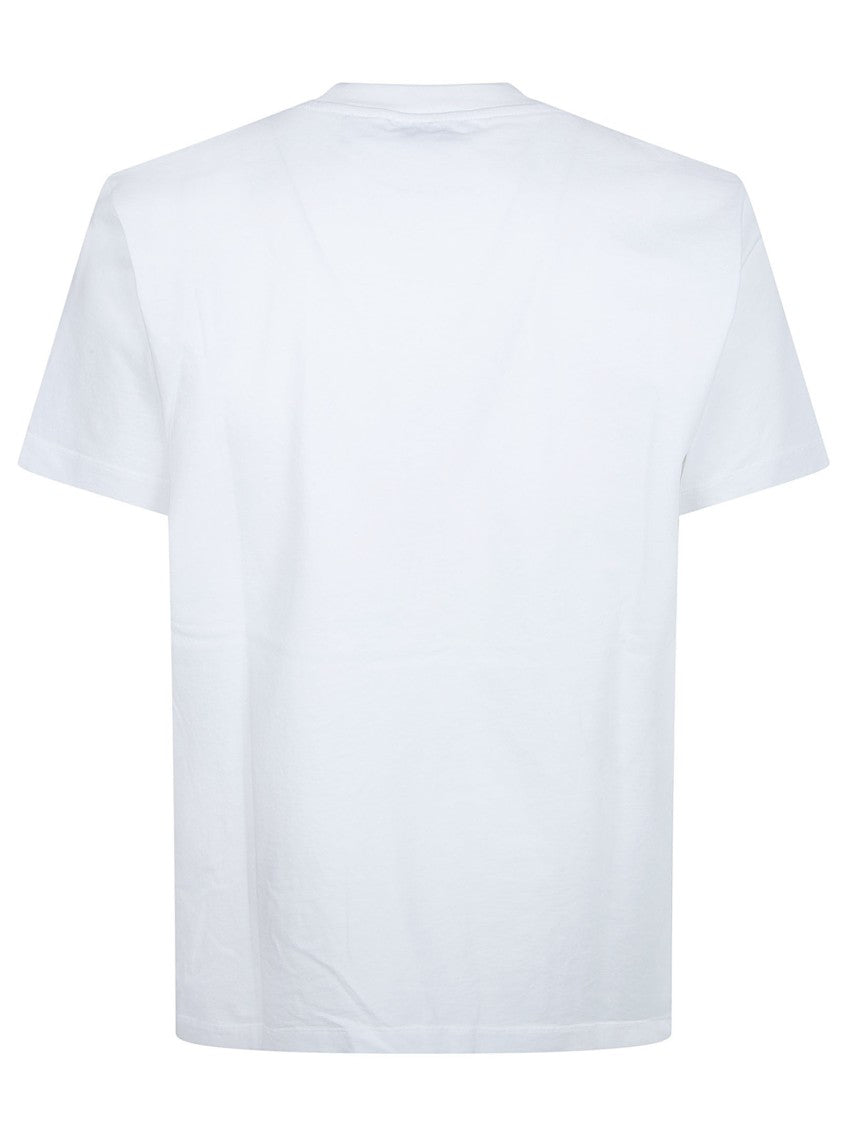 Off-White Minimalist Slim-Fit T-Shirt With Small Arrow Design