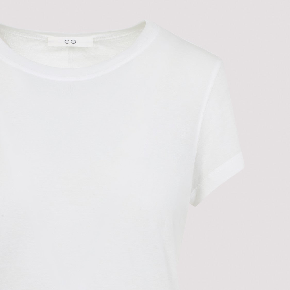 Co White Cotton T-Shirt With Subtle Back Seam