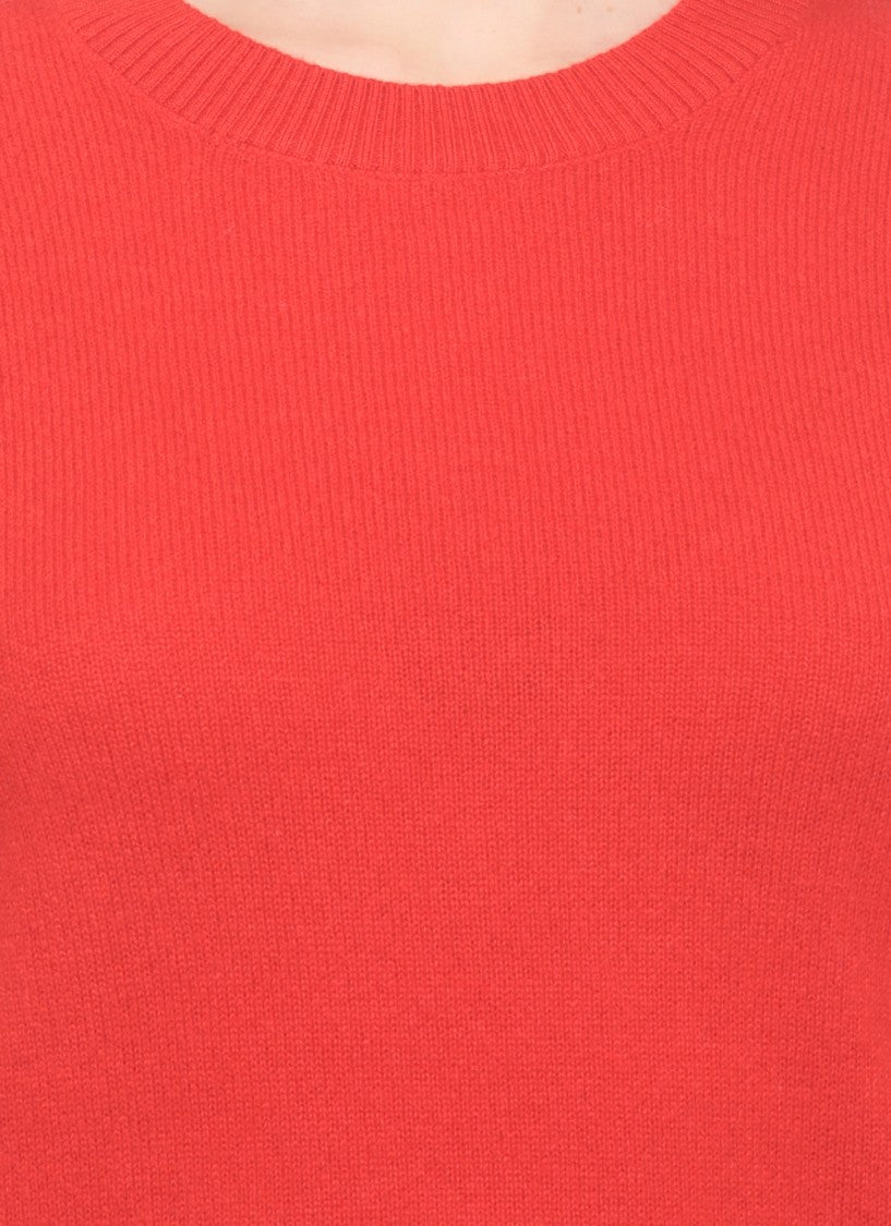 Guest In Residence Orange Shrunken Crew Cashmere Sweater