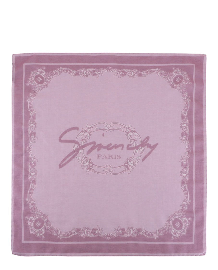 Givenchy Square Baroque Print Scarf With Signature Trim