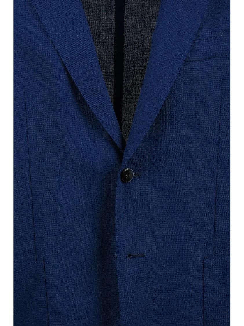 L.B.M. 1911 Royal Blue Virgin Wool Rounded Jacket