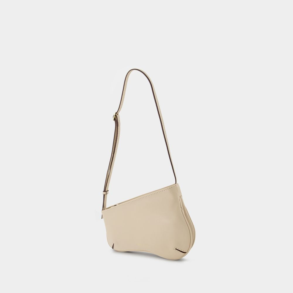 Manu Atelier Mini Curve Hobo Bag  - Ivory - Leather