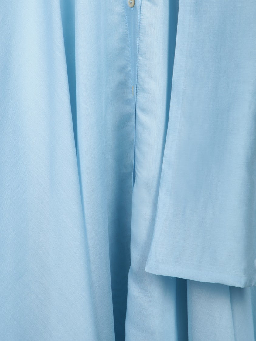 Blanca Vita Asymmetric Hem Midi Shirt Dress With Matching Belt