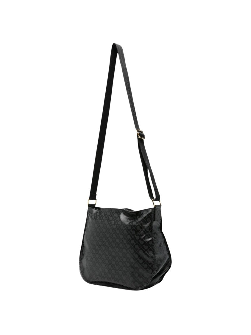 Gherardini Small Crossbody Satchel With Monogram Print And Gold-Tone Hardware