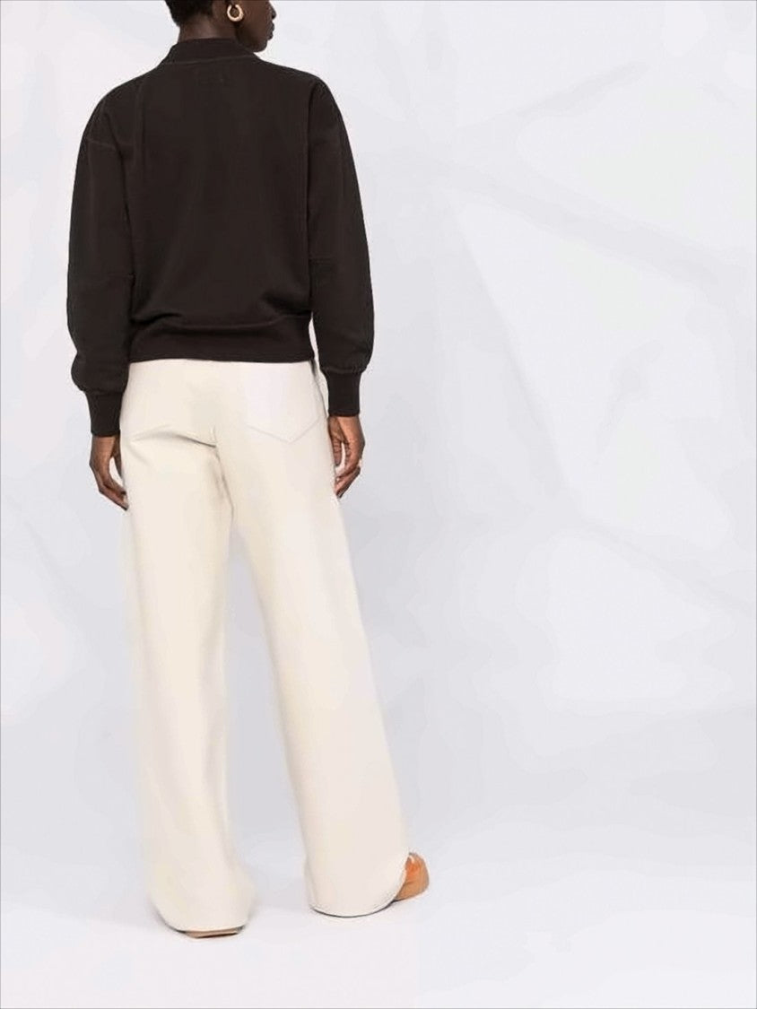 Isabel Marant Long-Sleeve Top With High Neckline And Bold Logo