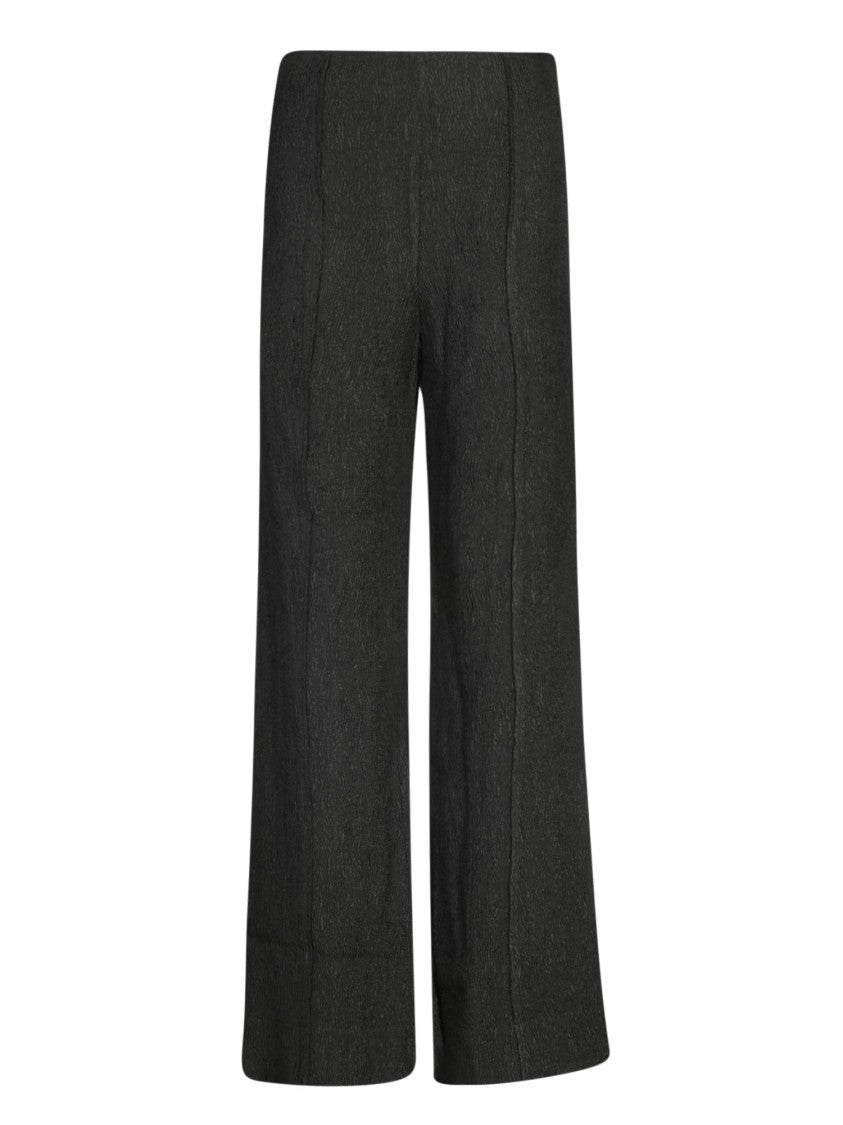 Ganni High-Waisted Stretch Viscose Flare Pants