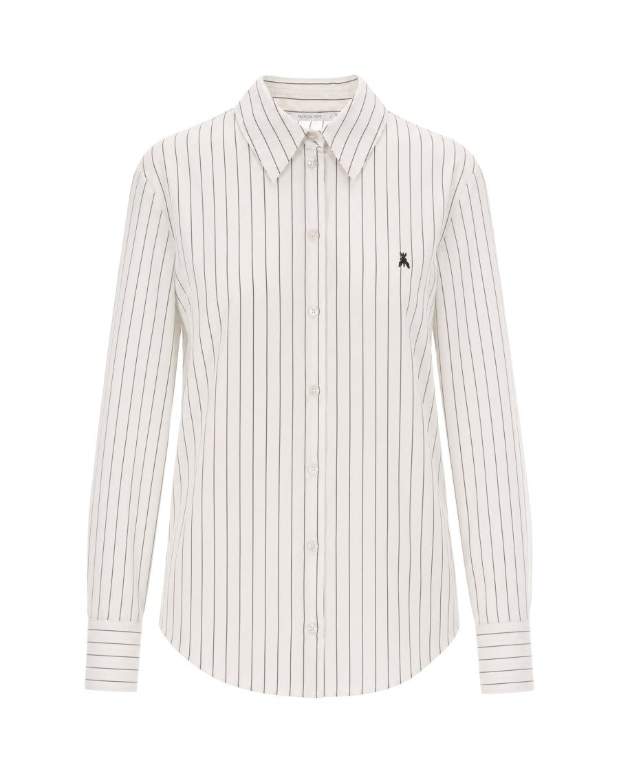 Patrizia Pepe Striped Cotton Poplin Shirt