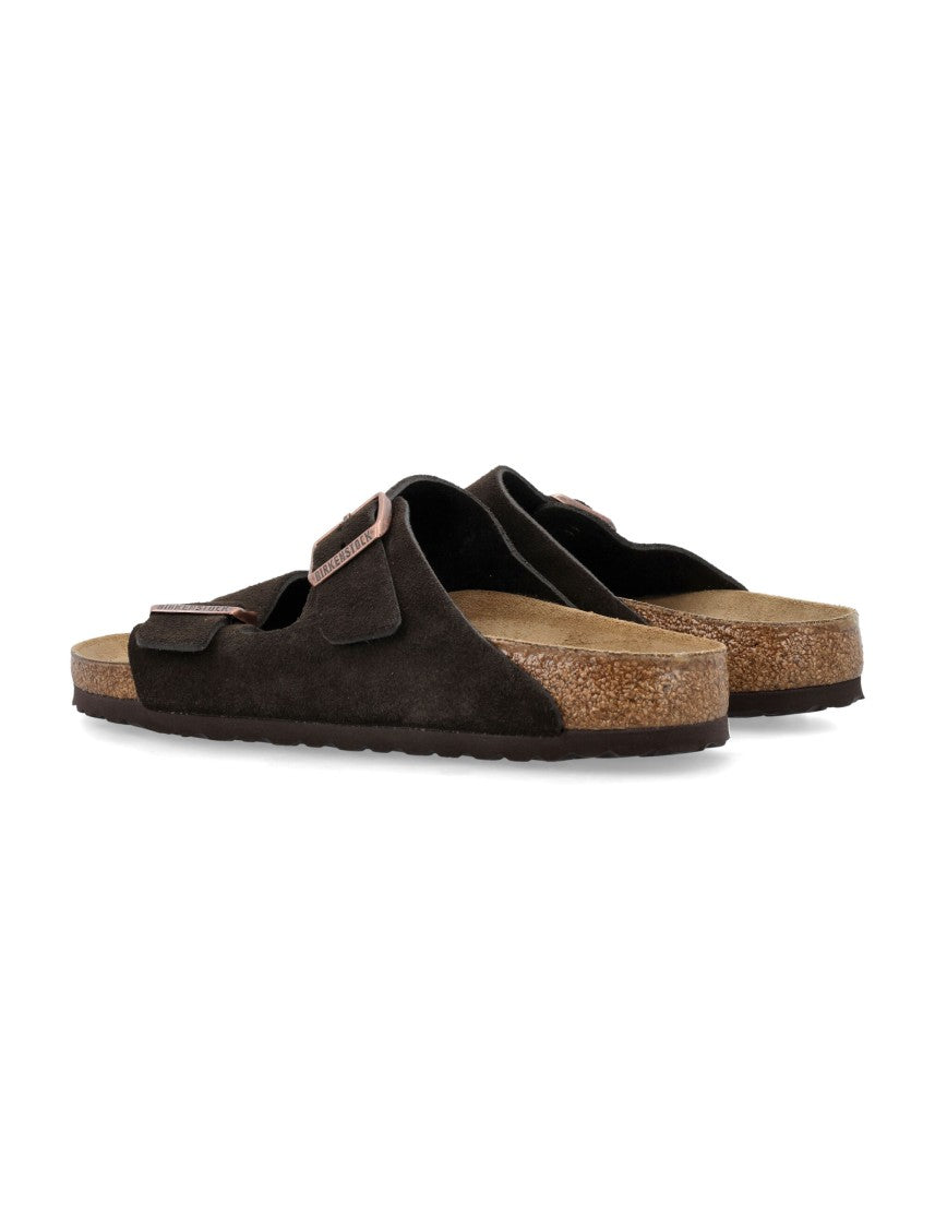 Birkenstock Double-Strap Suede Flat Sandals With Anatomical Footbed