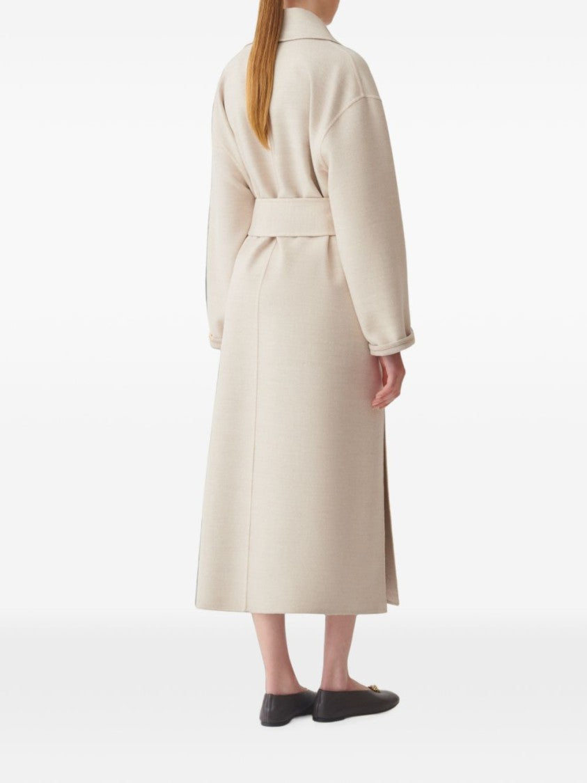 Fabiana Filippi Relaxed-Fit Textured Wool Belted Long Coat