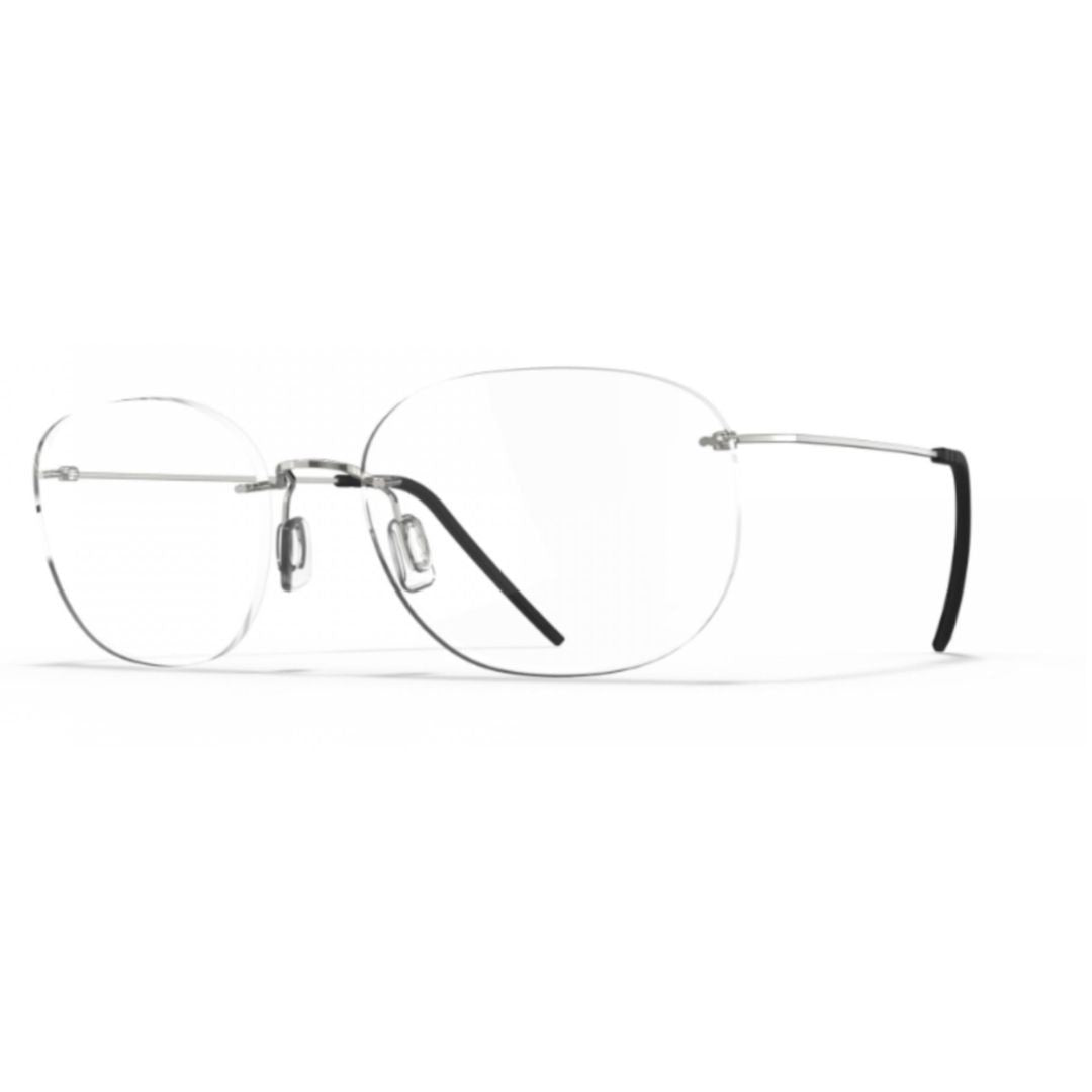 Blackfin Bf1070 Aero Loop B1-P2 Rimless Silver Optical Frames With Adjustable Nose Pads