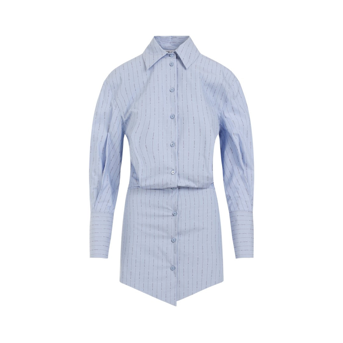 The Attico Silvye Blue Navy Sky Cotton Mini Dress