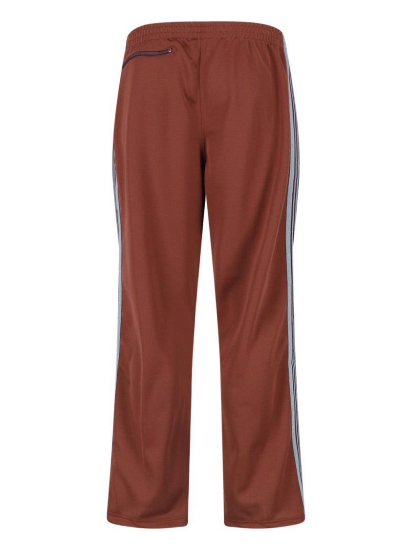 Needles Red Wide-Leg Butterfly Embroidered Track Pants