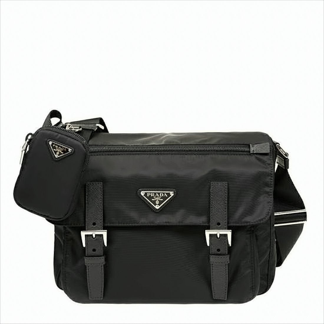 Prada Nylon Crossbody Bag With Adjustable Strap