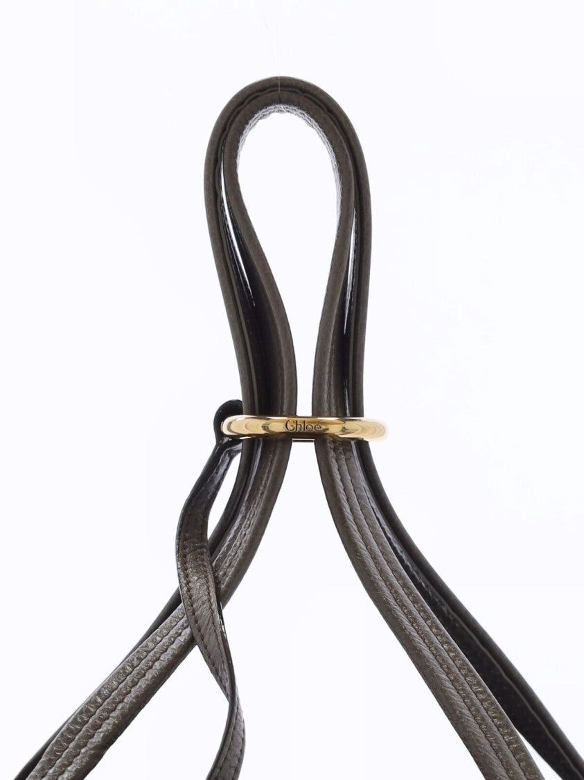 Chloé Grey Spin Textured Leather Tote